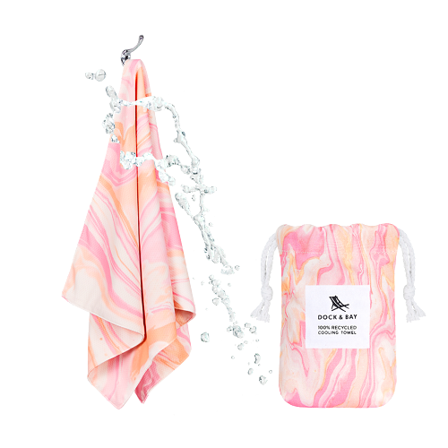 Cooling Towels Marble Peach Melba
